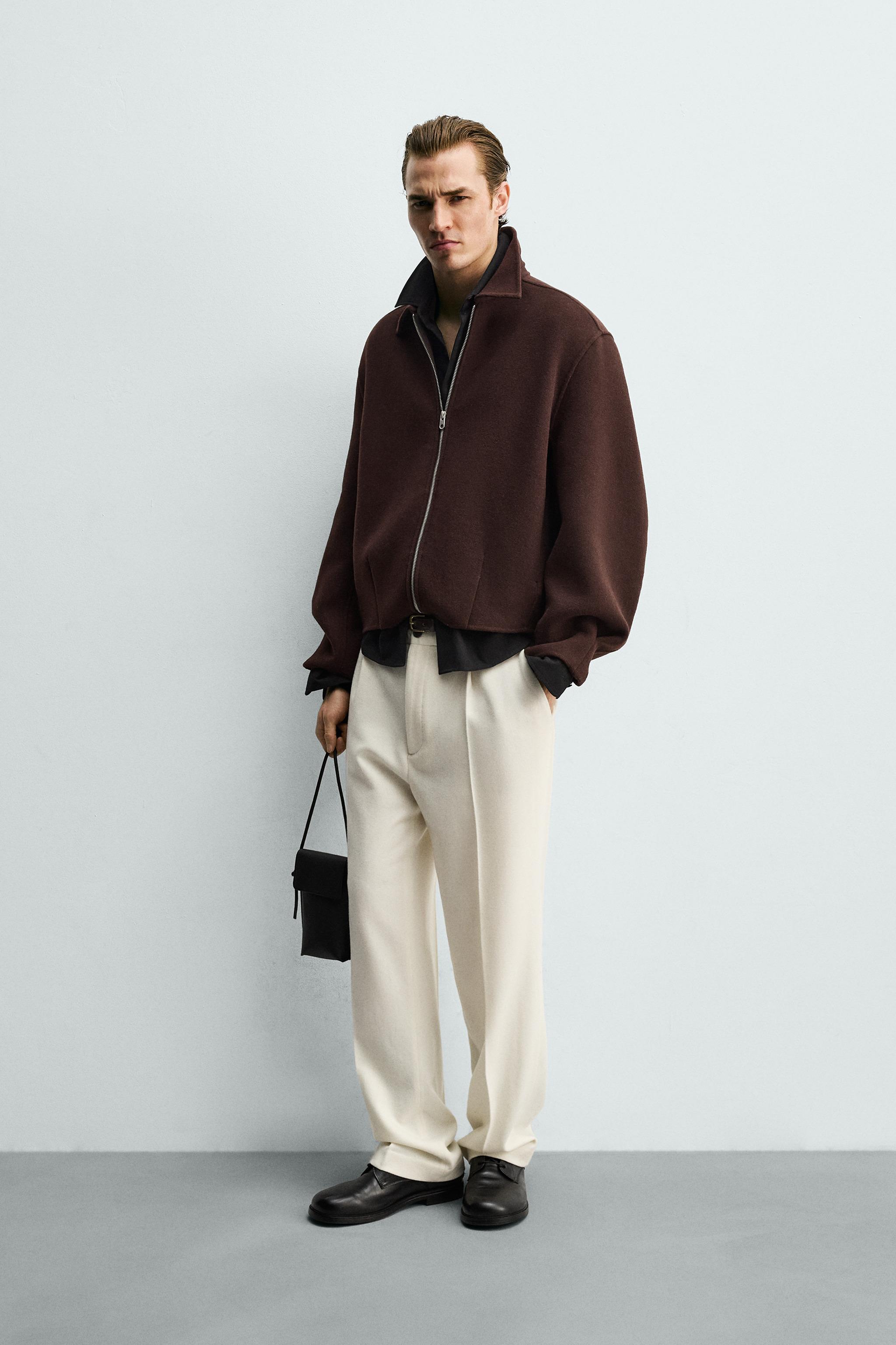 BLOUSON COUPE BOXY AVEC LAINE